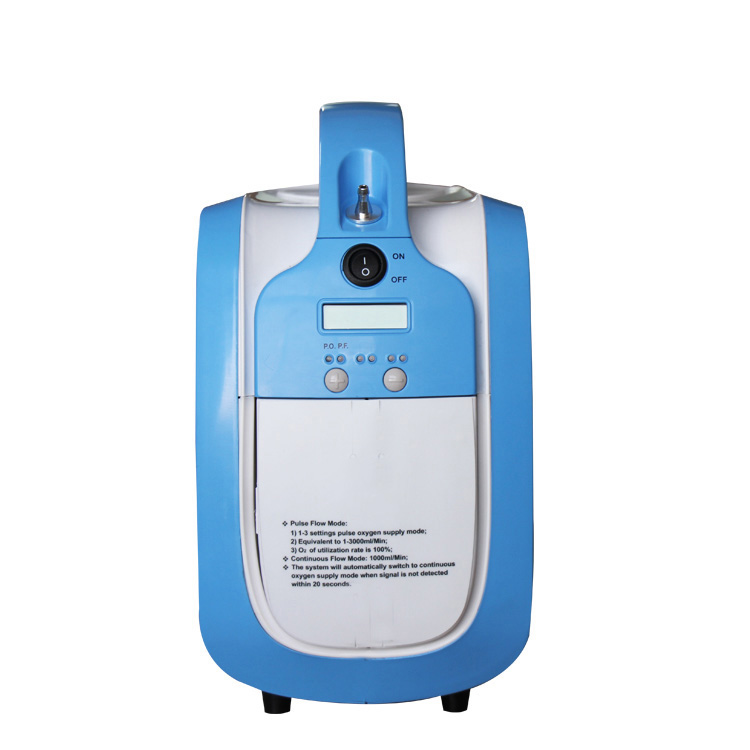 3LPM Portable Oxygen Concentrator nrog Roj Teeb Lub Zog Pulse Flow thiab Nruam Flow