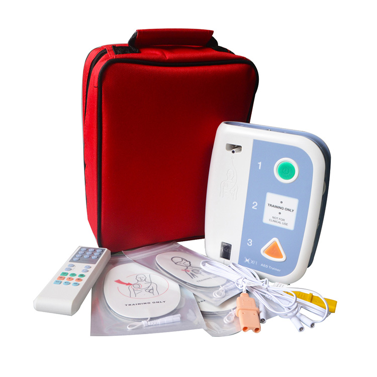 AED Tus kws qhia Automated Sab Nraud Defibrillator Qhia Kev Pabcuam Thawj Coj rau CPR Tsev Kawm Ntawv Ob Hom Lus Qhia