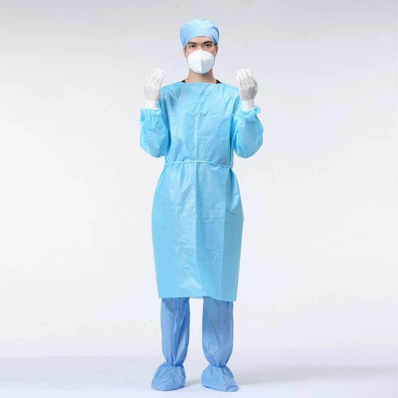 Pov tseg Blue White Cleanroom Isolation Gowns