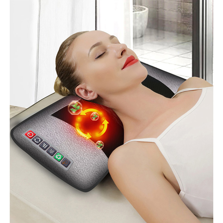 Kneading Shiatsu Infrared Cov Menyuam Hluav Taws Xob Tag Nrho Lub Cev Massage Lub Cushion