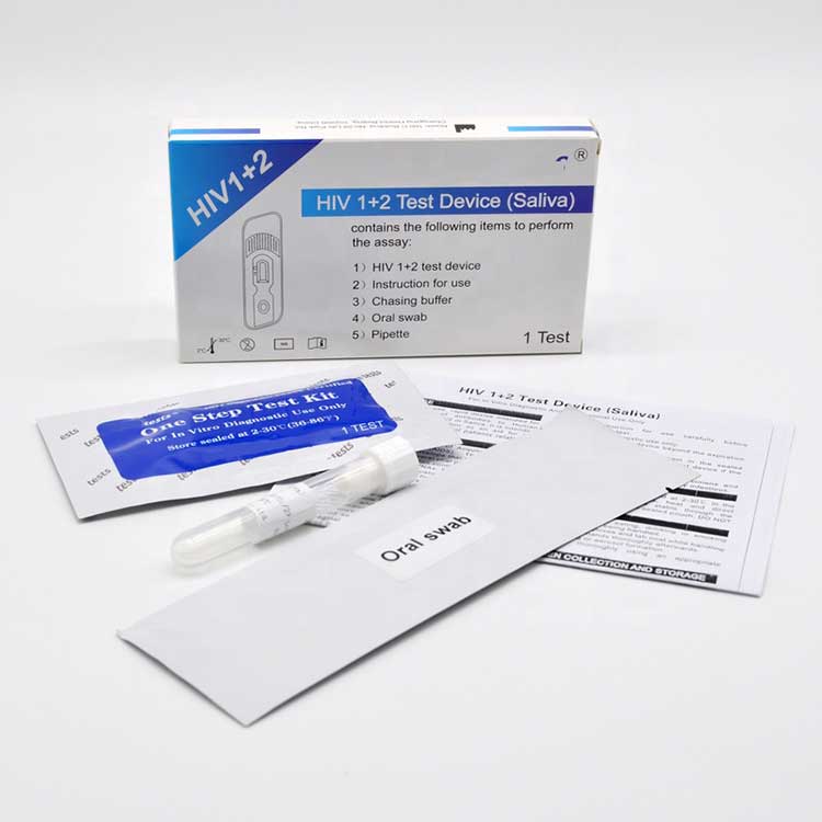 Kho Mob Qhov ncauj Hiv Self-test Saliva Rapid Test Kit